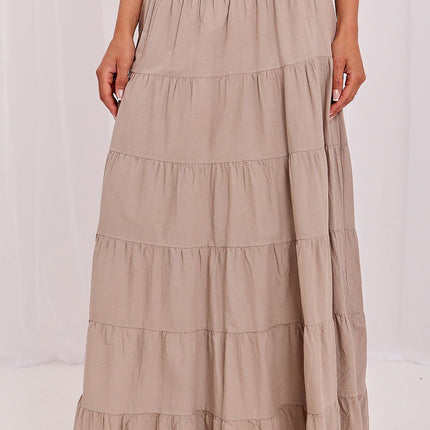 Italy Moda Elegant Long Skirt with Flattering A-Line Cut and Soft Fabr
