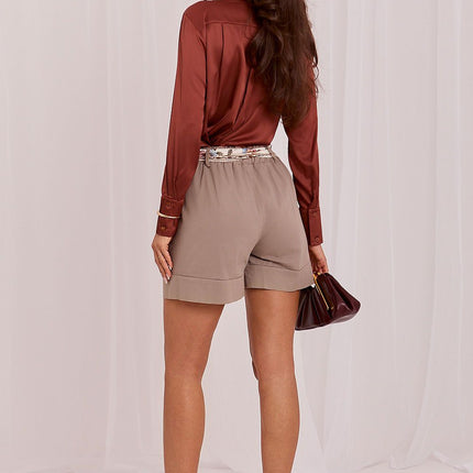 Italy Moda Professional Tailored Shorts with Stretch Fabric and Pocket