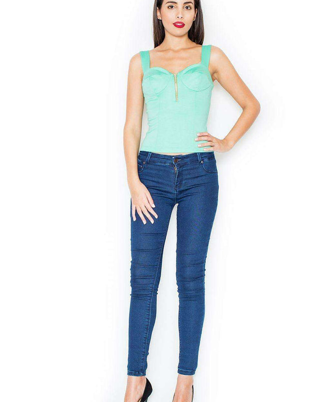 Elegant Corset-Inspired Zipper Blouse by Katrus