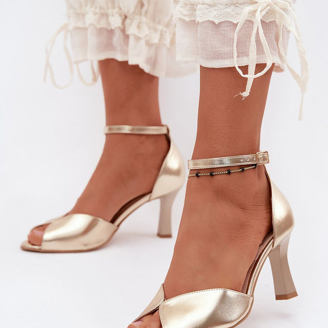 Step in Style Elegant Heel Sandals with Cushioned Footbed and Adjustab
