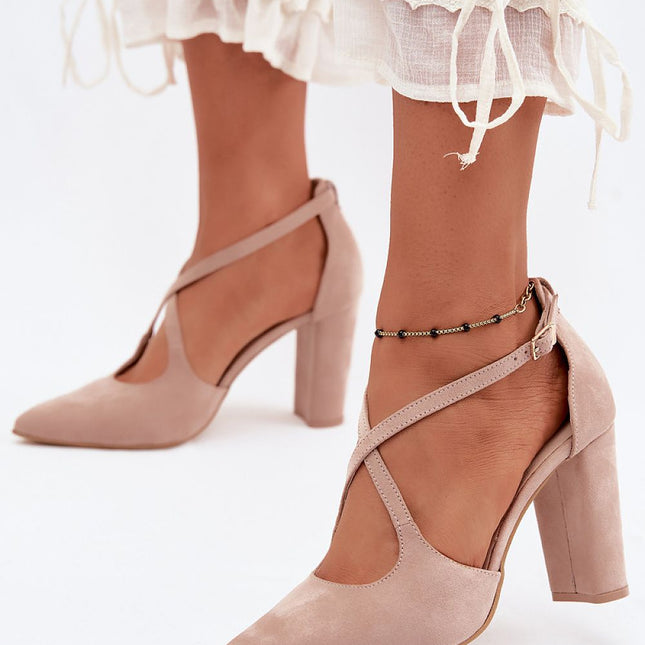 Step in Style Women's Block Heel Pumps - Comfortable & Chic Design