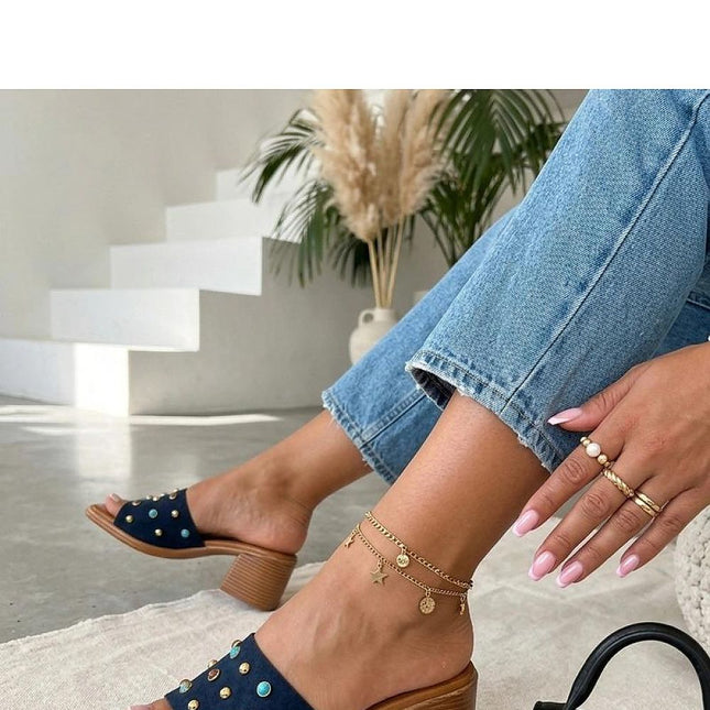 Solea Professional Heeled Sandals with Cushioned Insole and Adjustable