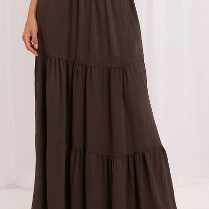 Italy Moda Elegant Long Skirt with Pockets and Comfortable Fit