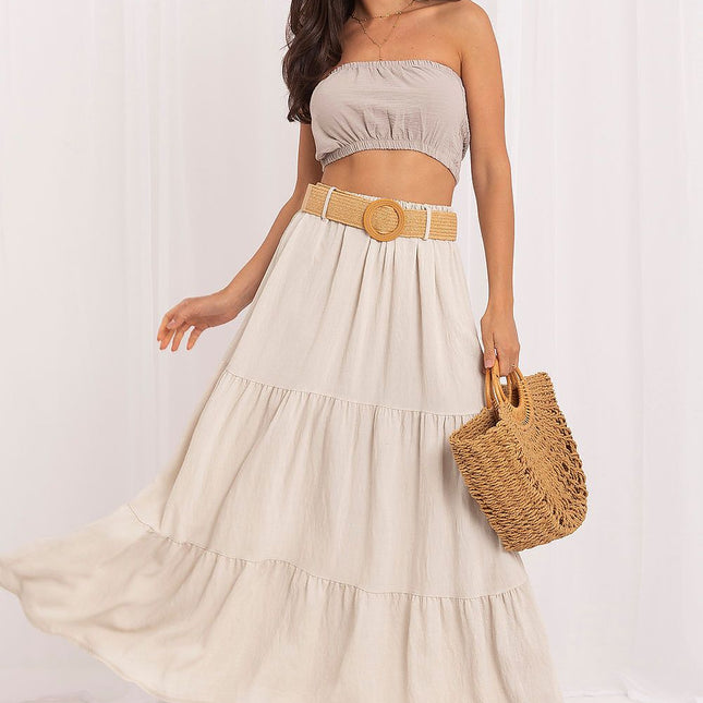 Italy Moda Elegant Long Skirt with Soft Fabric and Flattering Fit