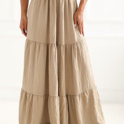 Italy Moda Elegant Long Skirt with Flattering A-Line Cut and Pockets