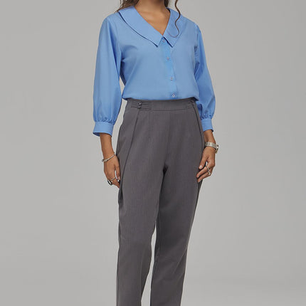 Nife Women's Professional Trousers with Tailored Fit and Stretch Fabri