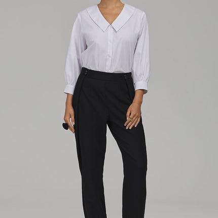 Nife Women's Professional Trousers with Tailored Fit and Stretch Fabri