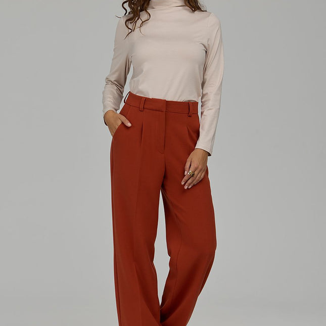 Nife Women's Professional Trousers with Tailored Fit and Stretch Fabri