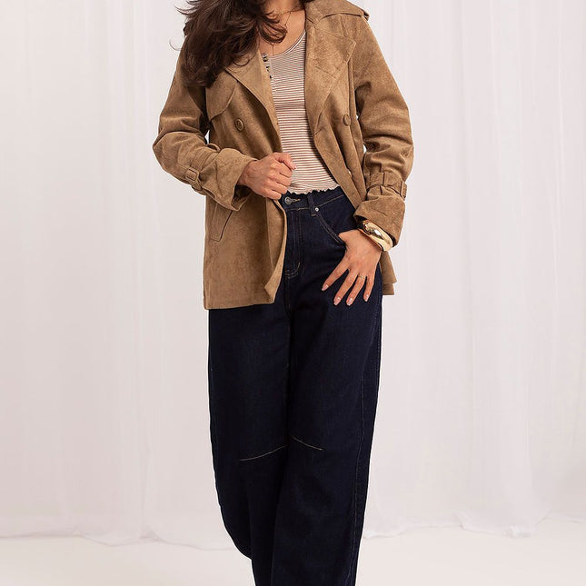 Italy Moda Professional Women's Coat with Water-Resistant Fabric