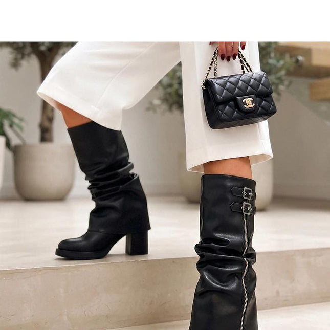 Solea Professional Heel Boots with Cushioned Insole and Durable Sole