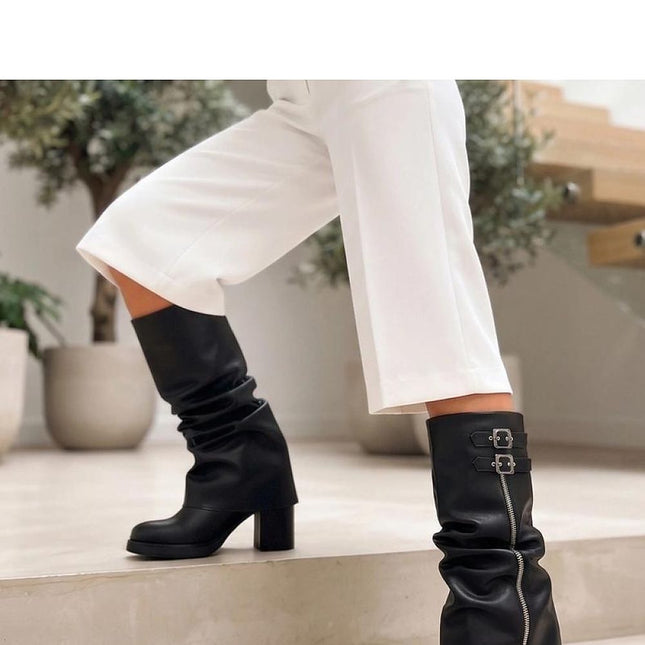 Solea Professional Heel Boots with Cushioned Insole and Durable Sole