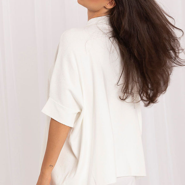 Italy Moda Professional Short Sleeve Sweater - Lightweight & Stylish