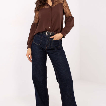 Italy Moda Professional Long Sleeve Shirt with Breathable Fabric & Cla