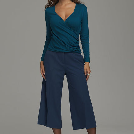 Nife Women's Professional Trousers with Tailored Fit and Stretch Fabri