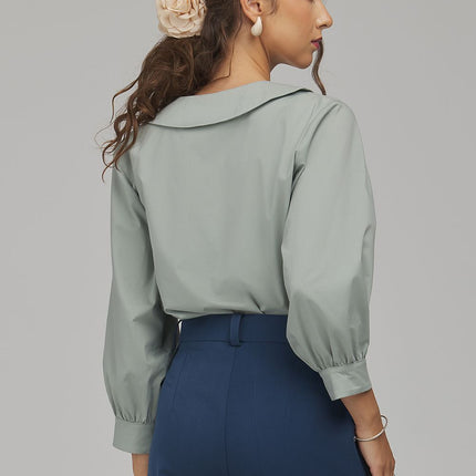 Nife Women's Professional Button-Up Shirt with Elegant Fit and Soft Fa