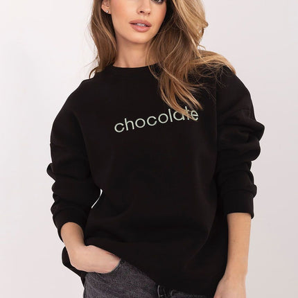 Women’s Cotton Elastane Sweatshirt – Classic Fit & Elegant Embroidery - Très Elite
