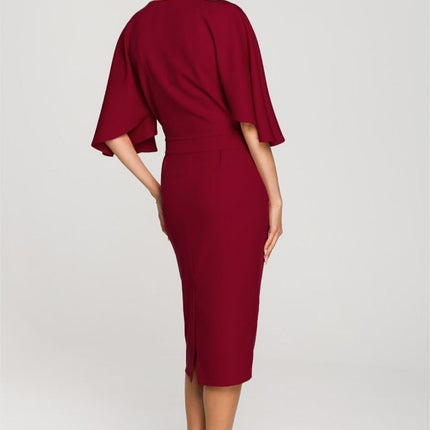 Elegant Ruffled Sleeve Cocktail Dress - Très Elite