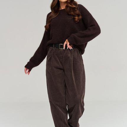  corduroy trousers model 232016 Makadamia 