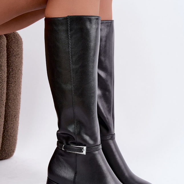 Step in Style Professional Heel Boots with Cushioned Insole & Slip-Res