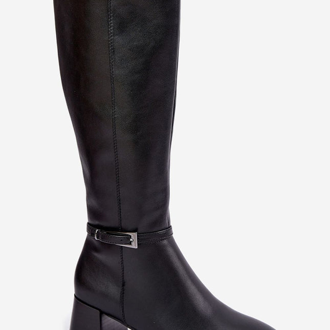 Step in Style Professional Heel Boots with Cushioned Insole & Slip-Res