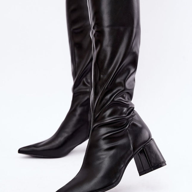 Step in Style Professional Heel Boots with Cushioned Insole & Slip-Res