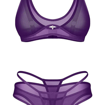 Obsessive Sexy Lace Lingerie Set with Adjustable Straps and Plunging N