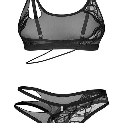 Obsessive Sexy Lace Lingerie Set with Adjustable Straps and Thong