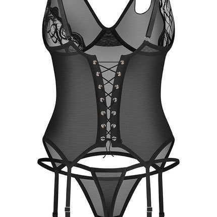 Obsessive Sexy Lace Set with Adjustable Straps and Sheer Detailing