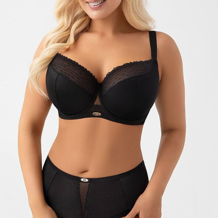 Gorsenia Lingerie Semi-Soft Bra with Adjustable Straps & Lace Details