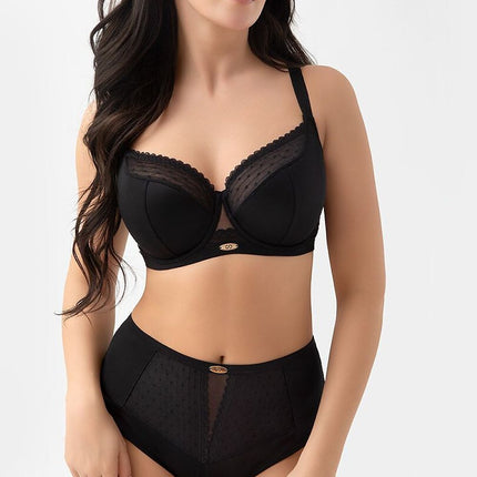 Gorsenia Lingerie Semi-Soft Bra with Adjustable Straps & Lace Details