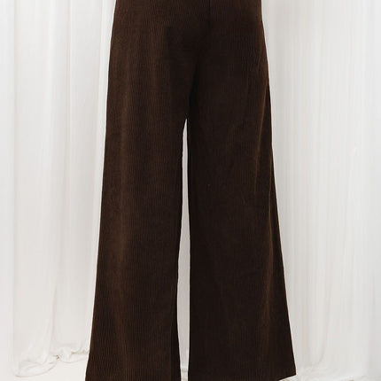 Italy Moda Professional Corduroy Trousers with Stretch and Pockets