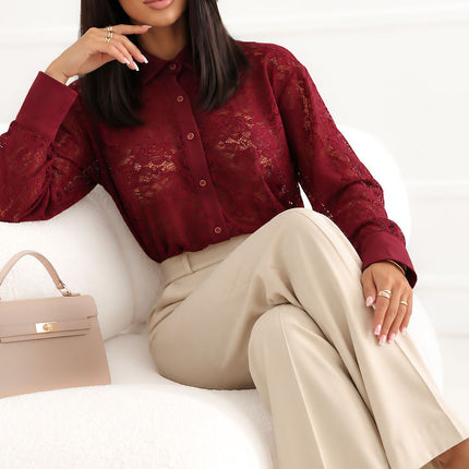 Rue Paris Women's Long Sleeve Professional Shirt - Classic Fit, Soft F