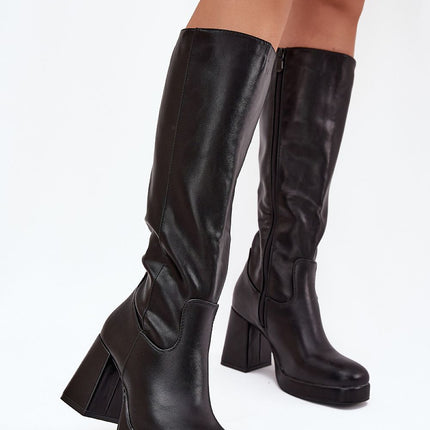 Step in Style Professional Heel Boots with Comfort Cushioning and Dura