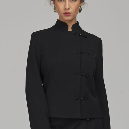 Nife Women's Professional Blazer Jacket with Tailored Fit and Pockets