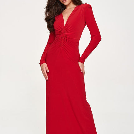 Makadamia Elegant Long Dress with Flattering Silhouette & Adjustable S