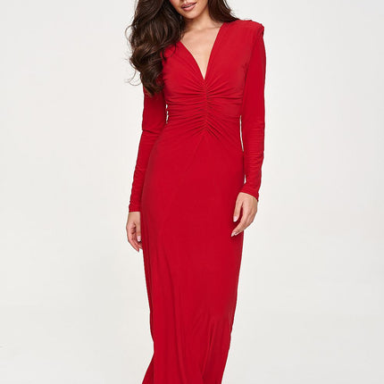 Makadamia Elegant Long Dress with Flattering Silhouette & Adjustable S