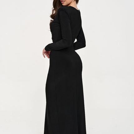Makadamia Elegant Long Dress with Flattering Fit and Soft Fabric