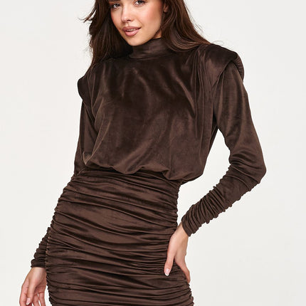 Makadamia Elegant Short Dress with Pockets and Adjustable Straps