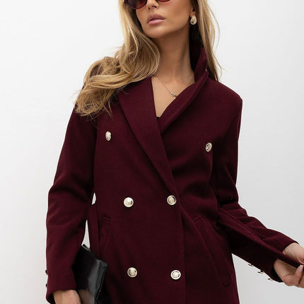 Factory Price Professional Women's Coat with Warm Lining and Pockets
