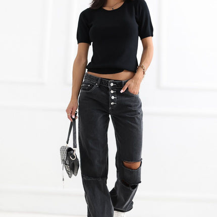 Factory Price Short Sleeve Sweater - Lightweight & Breathable Design