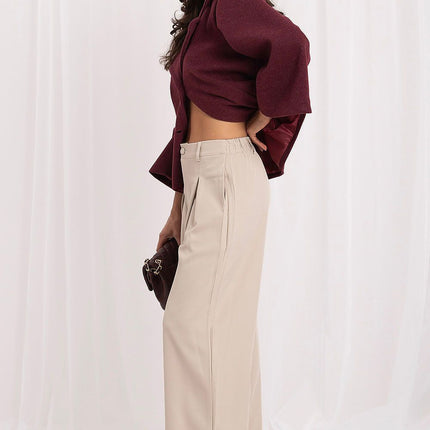 Italy Moda Women's Professional Trousers with Stretch Fabric and Pocke