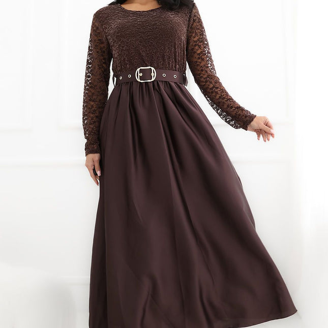 Rue Paris Elegant Long Dress with Sleeveless Design and Flowy Skirt