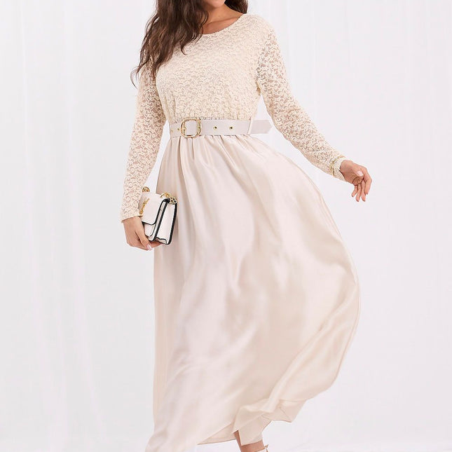 Rue Paris Elegant Long Dress with Sleeveless Design and Flowy Skirt