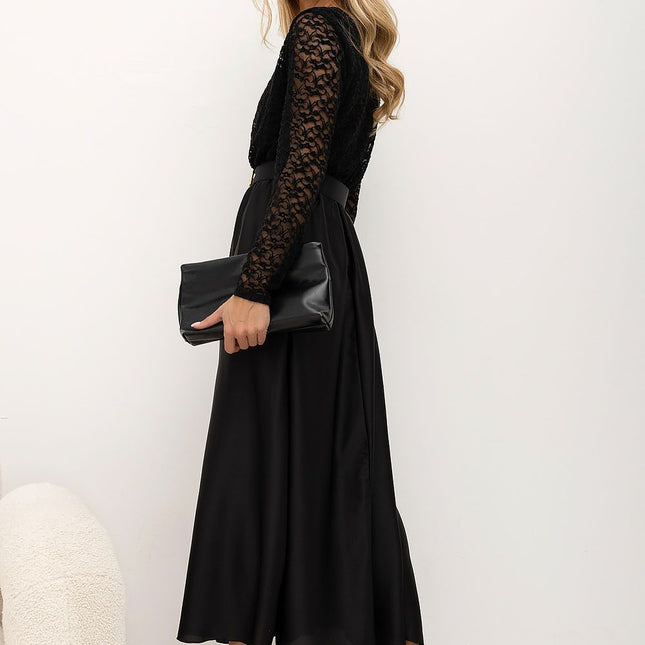 Rue Paris Elegant Long Dress with Sleeveless Design and Flowy Skirt