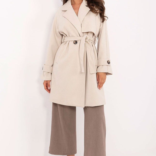 Rue Paris Professional Women's Coat with Water-Resistant Fabric