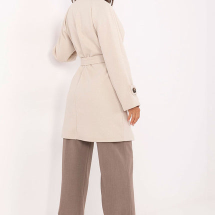 Rue Paris Professional Longline Coat with Belted Waist and Pockets