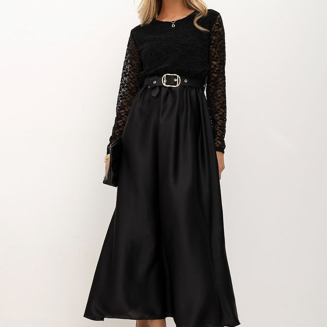 Rue Paris Elegant Long Dress with Sleeveless Design and Flowy Skirt