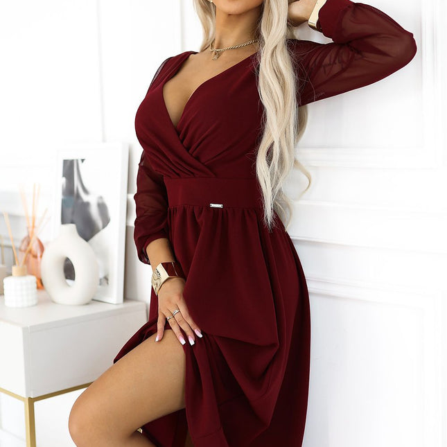 Numoco Elegant Evening Dress with Lace Details and Flattering Fit