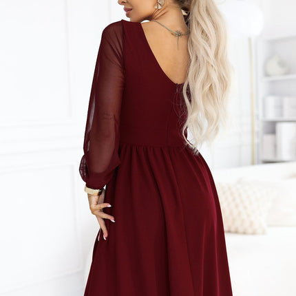 Numoco Elegant Evening Dress with Lace Details and Flattering Fit