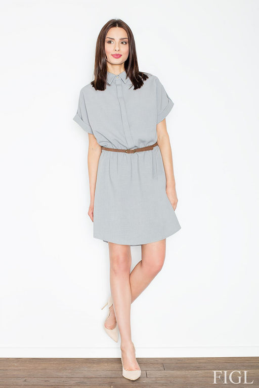 Chic Kimono Sleeve Shirt Dress by Figl - Versatile Daydress for Effortless Elegance